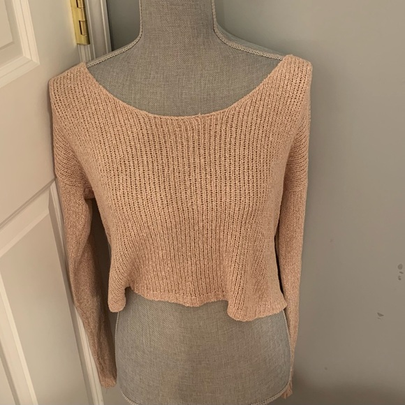 NWT round neck long sleeve crop sweater from Say What? Sz Small - Picture 4 of 8